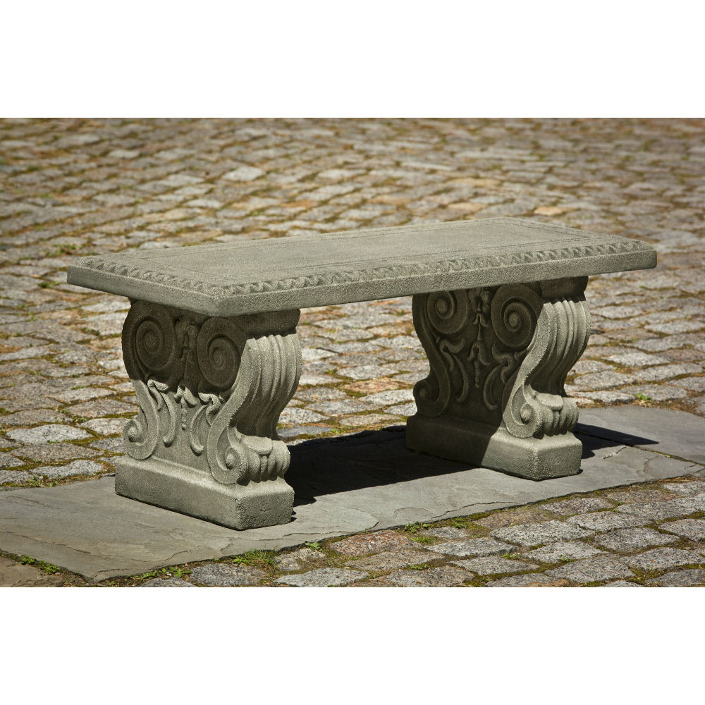 Classic Outdoor Cast Stone Bench Seating