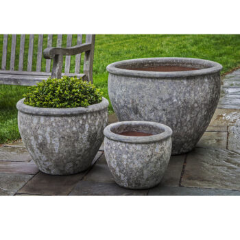Ceramic Pots Tall Borsa Planter Indigo Rain