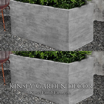 Rustic Rolled Rim Cast Stone Planter Large Kinsey Garden Decor
