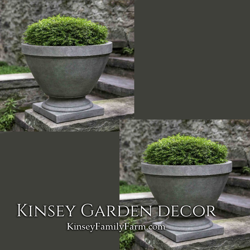 Berkeley Large Cast Stone Outdoor Planters Kinsey Garden Decor