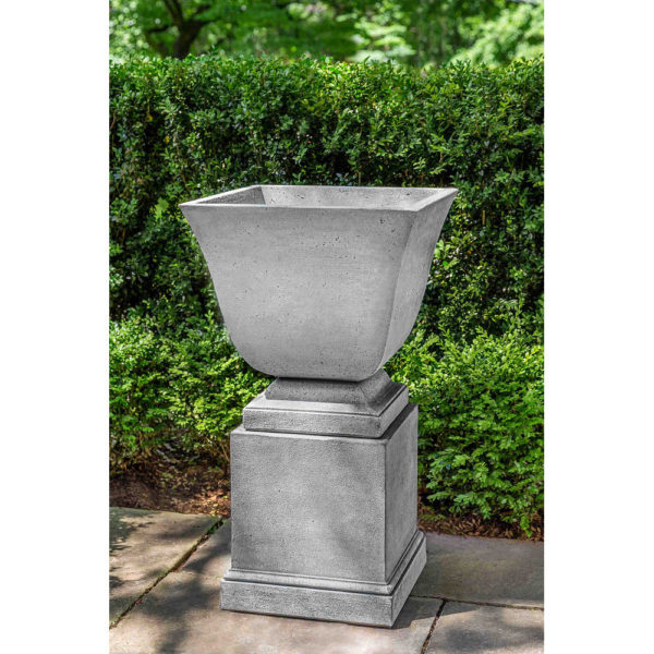 Kinsey Garden Decor Shelbourne Urn on pedestal