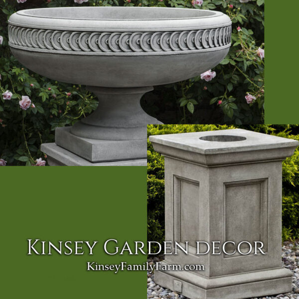 Chatham Urn Outdoor Planter on Pedestal Kinsey Garden Decor
