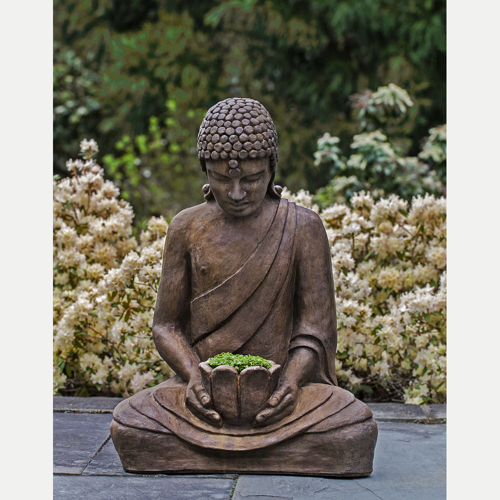 Serene Asian Lotus Buddha Outdoor Statue Kinsey Garden Decor